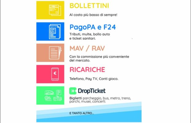 Evita la fila… Paga da noi bollettini, ricariche e tanto altro!